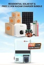 Solar residential kit (3 Phase 5.4KW) + 3.3KW Kazam AC EV Charger Free